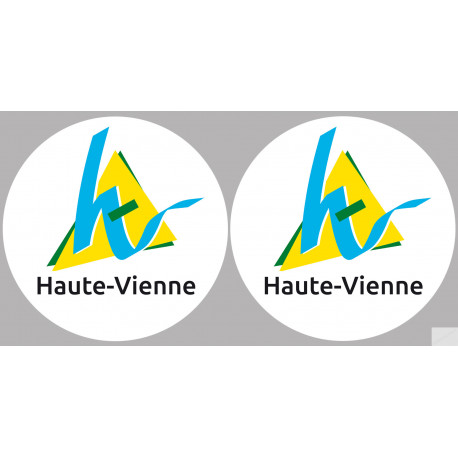 Département 87 la Haute-Vienne (2 fois 10cm) - Sticker/autocollant