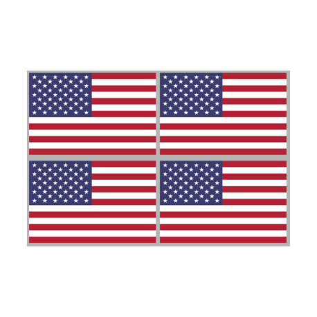 1x  Autocollant Sticker drapeau Etats Unis americain 
