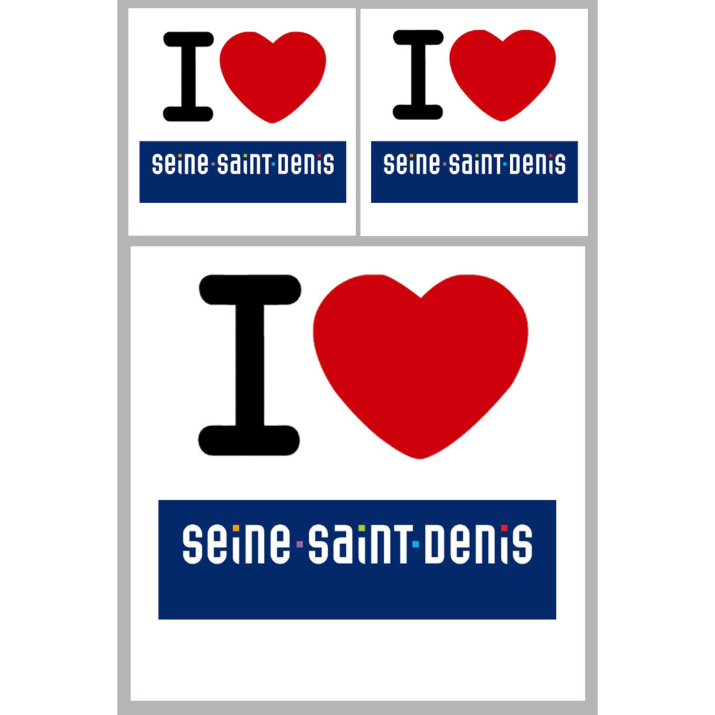 la Seine-Saint-Denis (1fois 10cm 2fois 5cm) - Sticker/autocollant