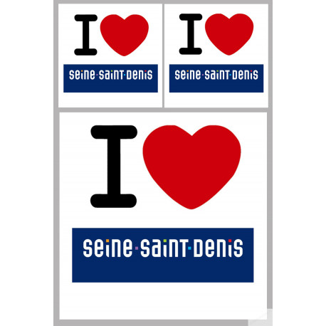 Département 93 la Seine-Saint-Denis (1fois 10cm 2fois 5cm) - Sticker/autocollant