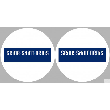 Département 93 la Seine-Saint-Denis (2 fois 10cm) - Sticker/autocollant