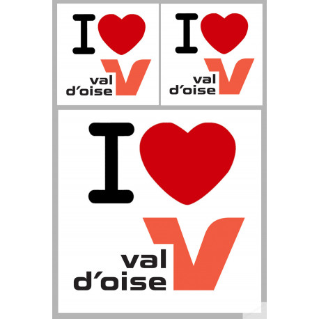 Département 95 le Val d'Oise (1fois 10cm 2fois 5cm) - Sticker/autocollant