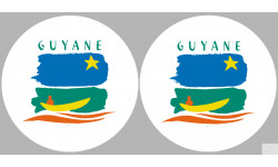la Guyane (2fois 10cm) - Sticker/autocollant