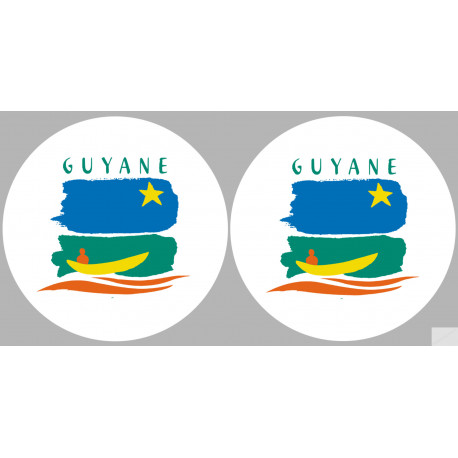 Département 973 la Guyane (2 fois 10cm) - Sticker/autocollant
