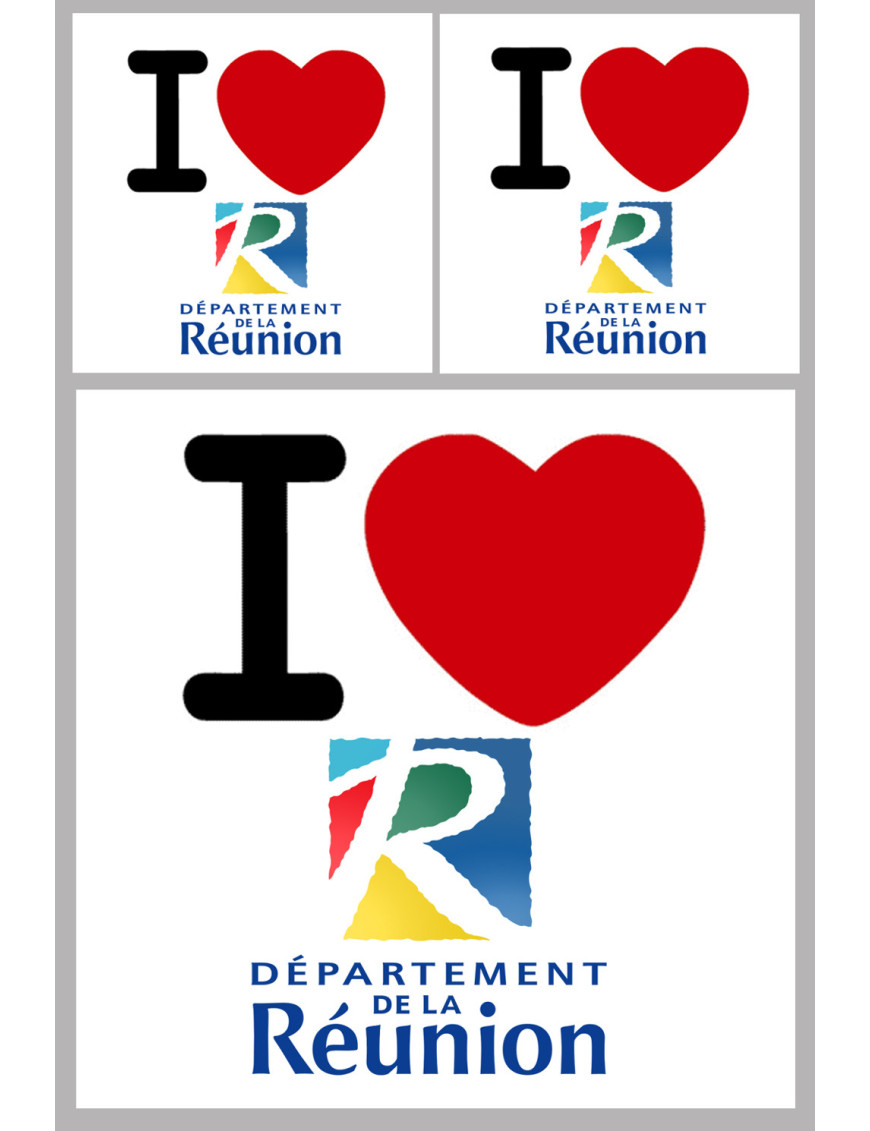 Sticker Auto Réunion 974 - Neuf - Décoration Voiture, Casque, Valise