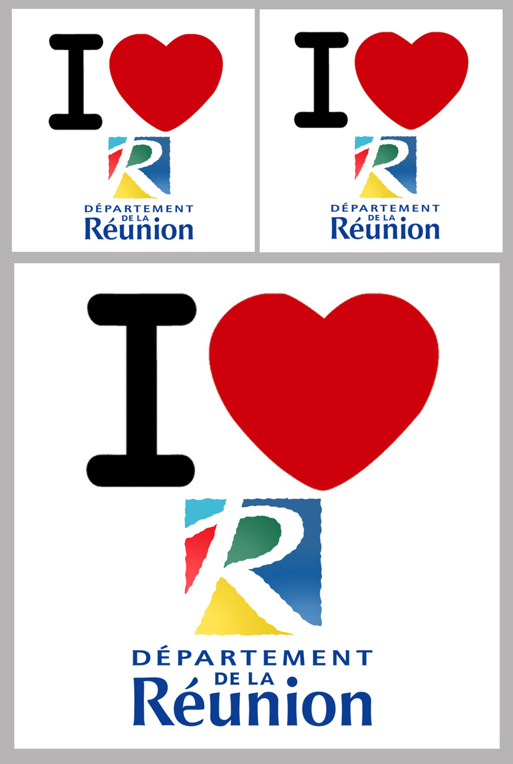 la Réunion (1fois 10cm 2fois 5cm) - Sticker/autocollant