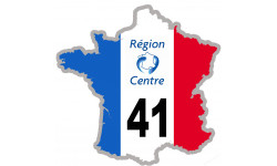 FRANCE 41 région Centre (10x10cm) - Sticker/autocollant