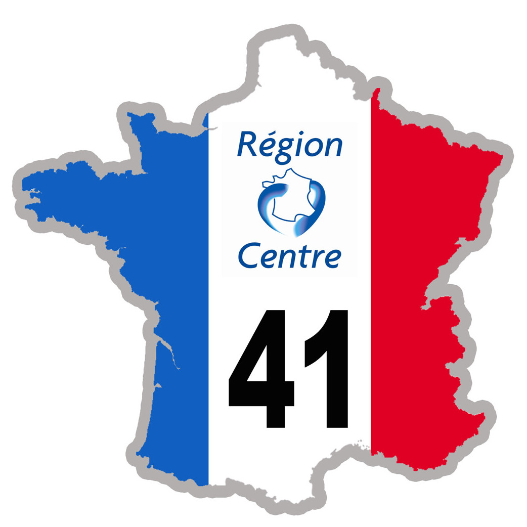 FRANCE 41 région Centre (5x5cm) - Sticker/autocollant