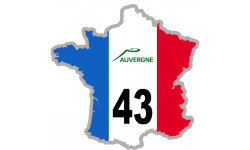 FRANCE 43 Auvergne (10x10cm) - Sticker/autocollant