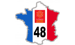FRANCE 48 Languedoc Roussillon (20x20cm) - Sticker/autocollant