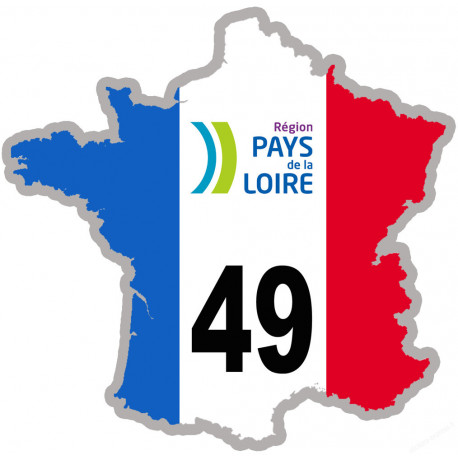 FRANCE 49 Pays de la Loire (5x5cm) - Sticker/autocollant