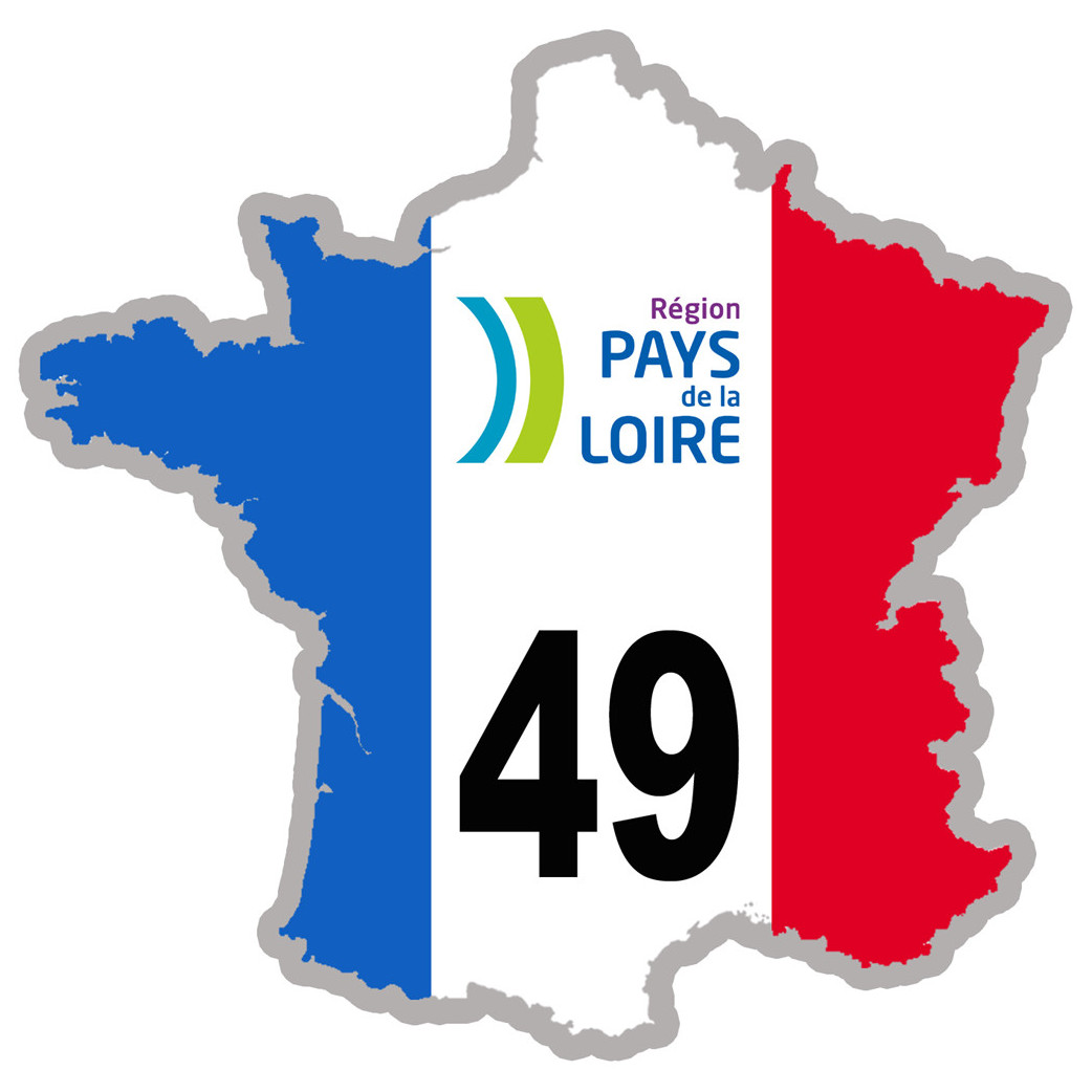 FRANCE 49 Pays de la Loire (15x15cm) - Sticker/autocollant