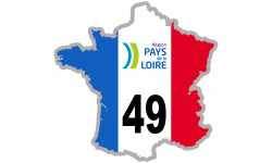 FRANCE 49 Pays de la Loire (15x15cm) - Sticker/autocollant