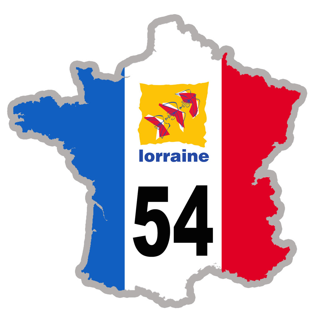 FRANCE 54 Lorraine (10x10cm) - Sticker/autocollant