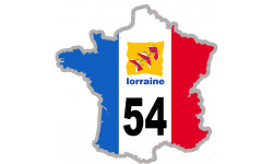FRANCE 54 Région Lorraine (10x10cm) - Sticker/autocollant