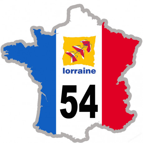 FRANCE 54 Lorraine (10x10cm) - Sticker/autocollant