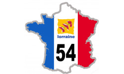 FRANCE 54 Région Lorraine (5x5cm) - Sticker/autocollant