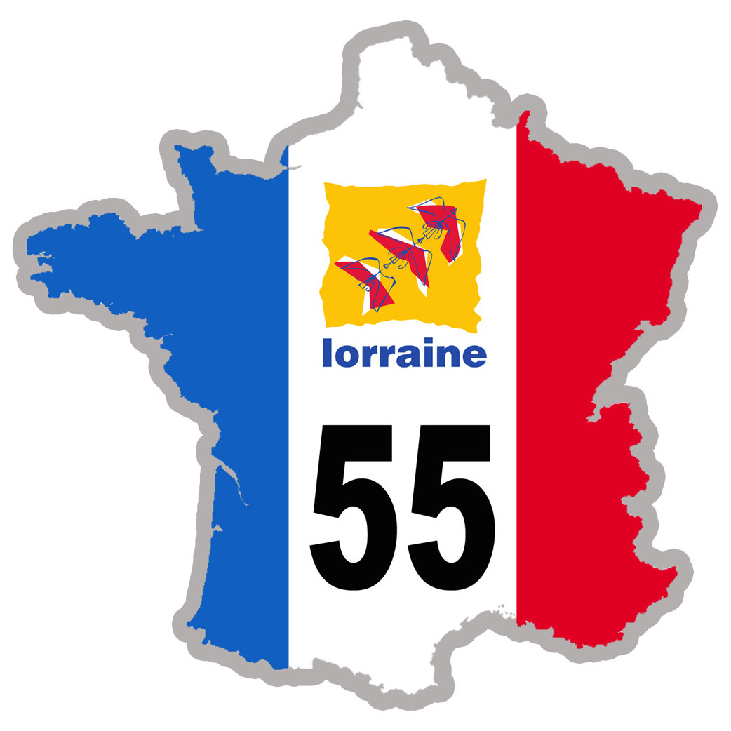 FRANCE 55 Lorraine (15x15cm) - Sticker/autocollant