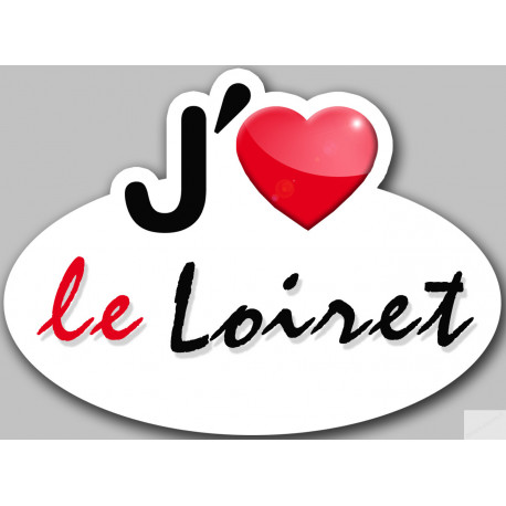 j'aime le Loiret (15x11cm) - Sticker/autocollant