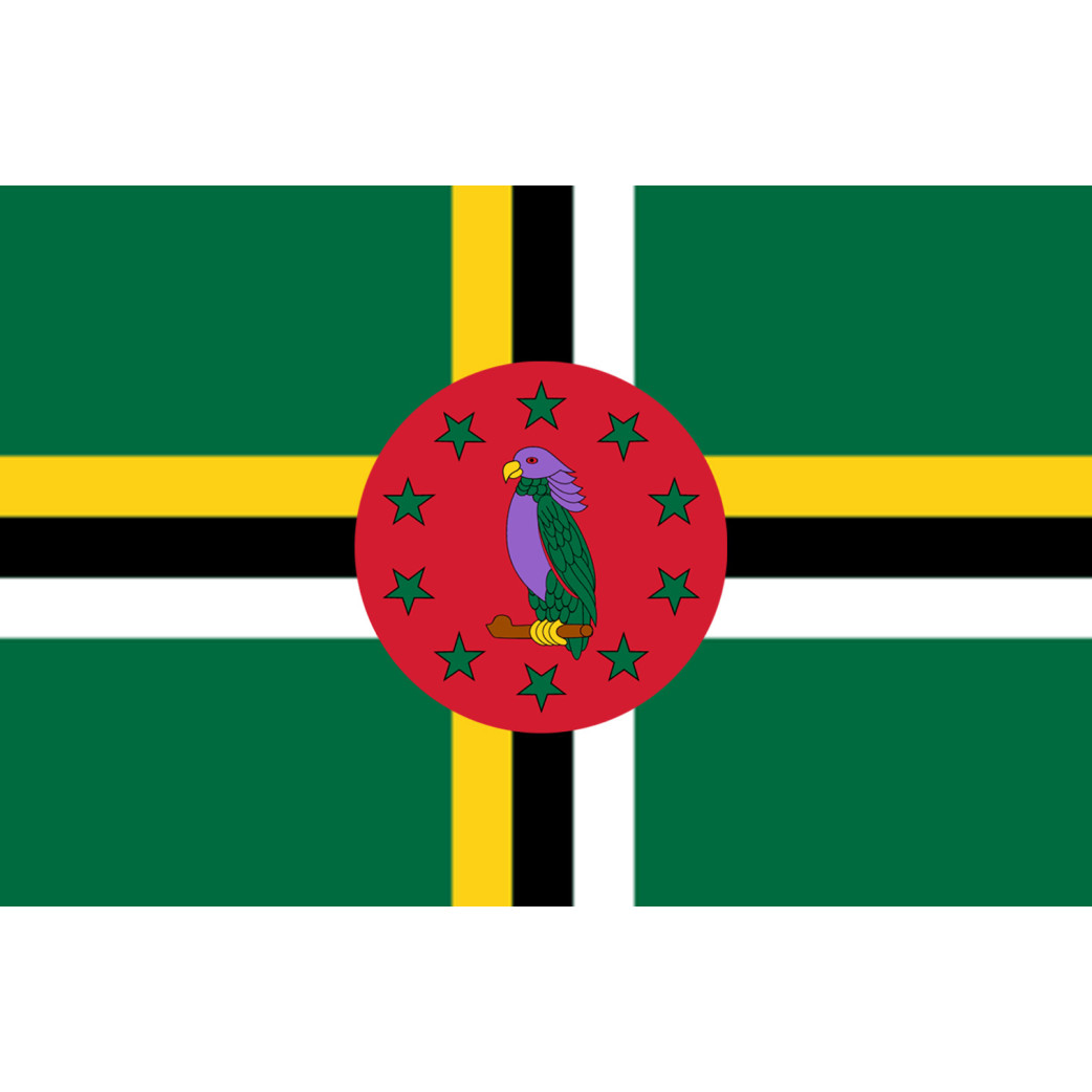 Drapeau la Dominique (19.5x13cm) - Sticker/autocollant