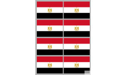 Drapeau Egypte (8 stickers 9.5x6.3cm) - Sticker/autocollant