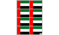 Drapeau Émirats arabes unis (8 stickers 9.5x6.3cm) - Sticker/autocollant