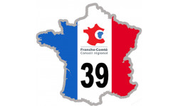 FRANCE 39 Franche Comté (10x10cm) - Sticker/autocollant