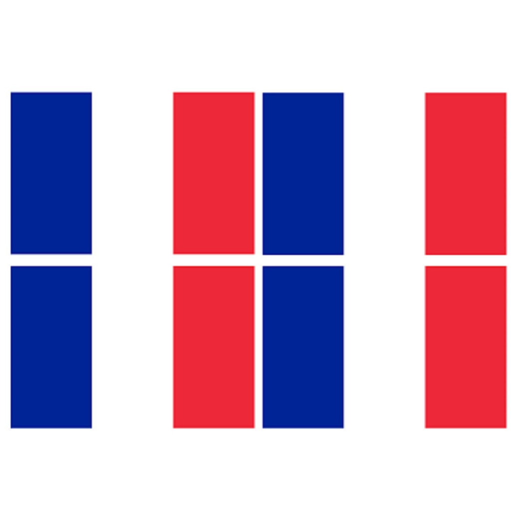 Drapeau France (4 fois 9.5x6.3 cm) - Sticker/autocollant