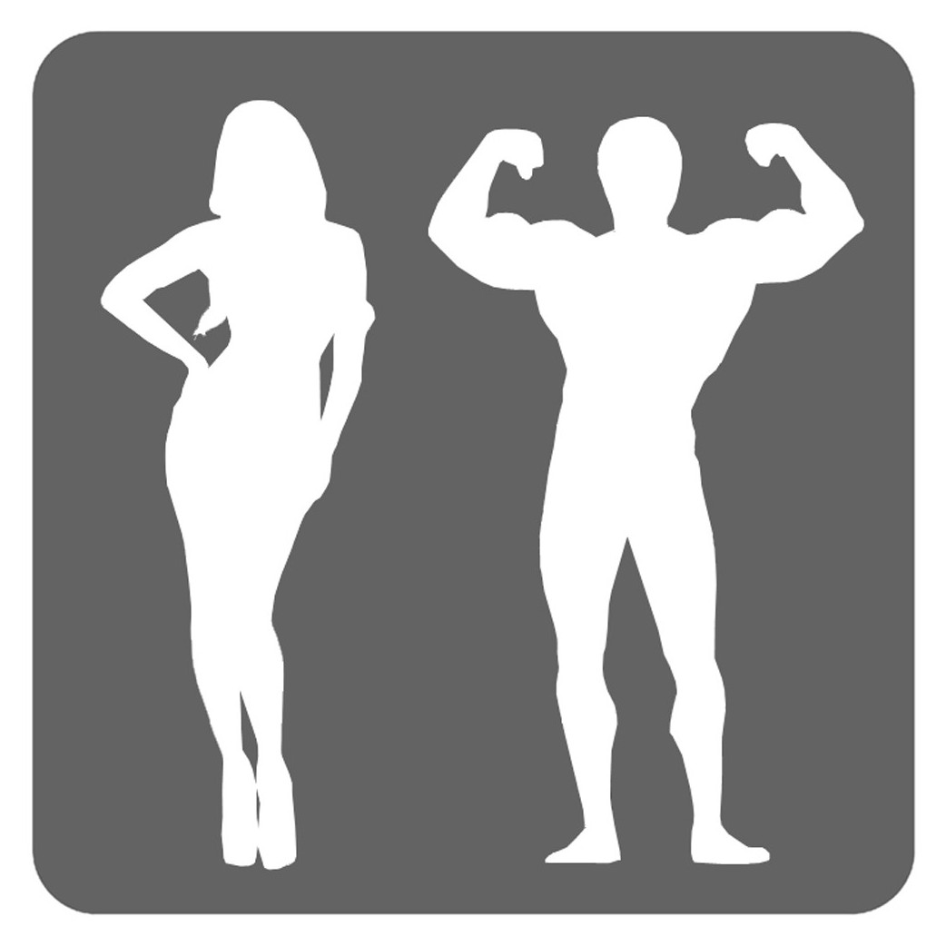 WC, toilette humour caricature (10x10cm) - sticker/autocollant