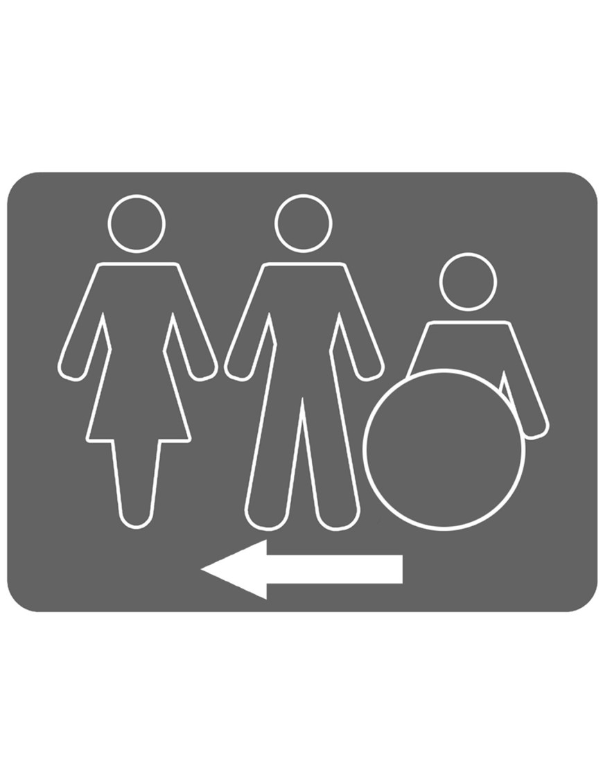 Vsafety Panneau De Sécurité En Forme De Flèche De Toilettes à