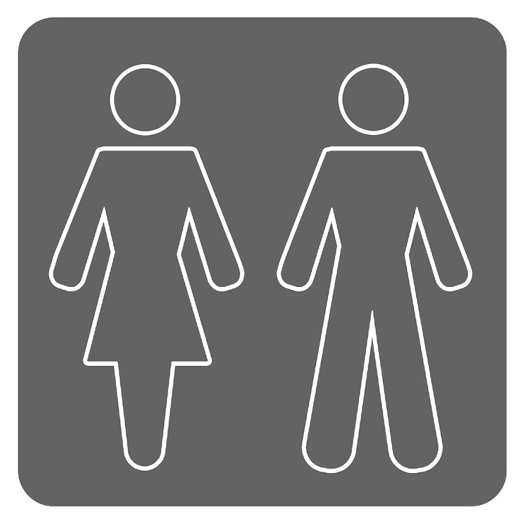 WC toilette - 10x10cm - Sticker/autocollant