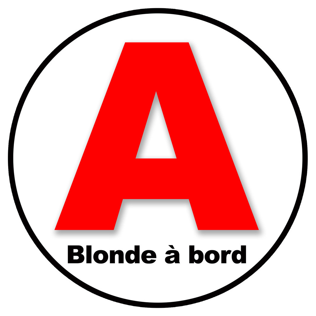 A Blonde à Bord (15x15cm) - Sticker/autocollant