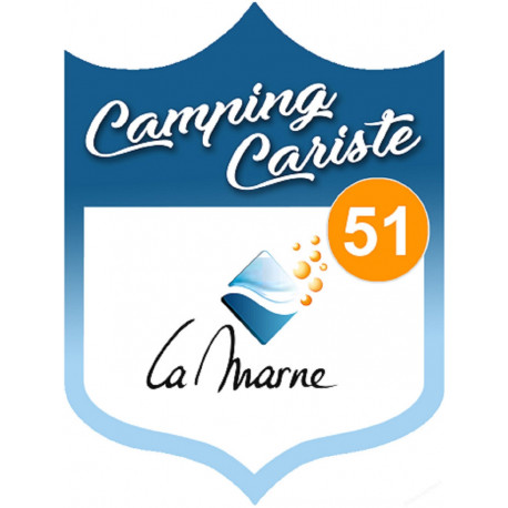 campingcariste La Marne 51 - 20x15cm - Sticker/autocollant