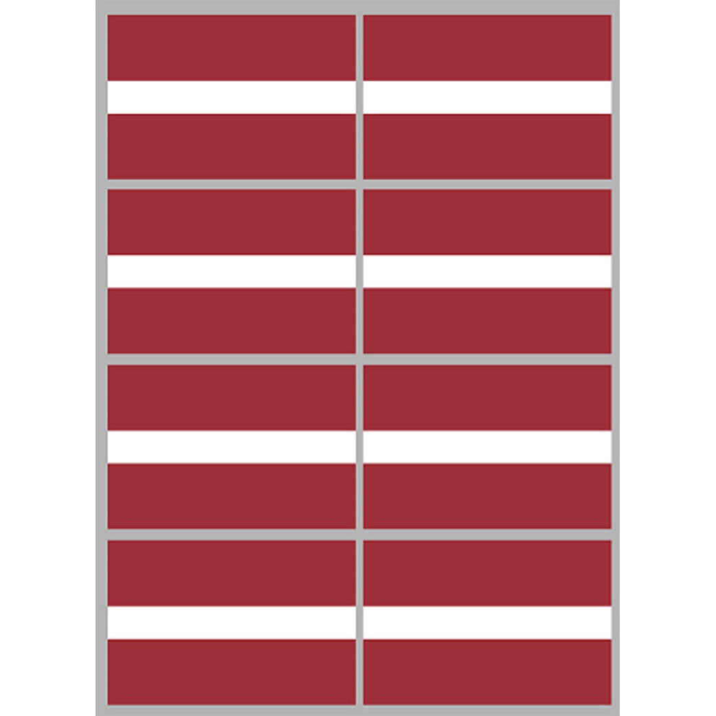Drapeau Lettonie (8 fois 9,5x6.3cm) - Sticker/autocollant