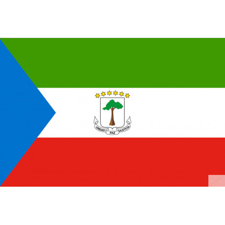 Drapeau Guinée équatoriale (5x3.3cm) - Sticker/autocollant