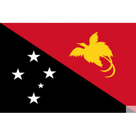 Drapeau Papouasie-Nouvelle-Guinée (19.5x13cm) - Sticker/autocollant