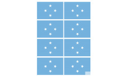 Drapeau Micronésie (8 fois 9.5x6.3cm) - Sticker/autocollant