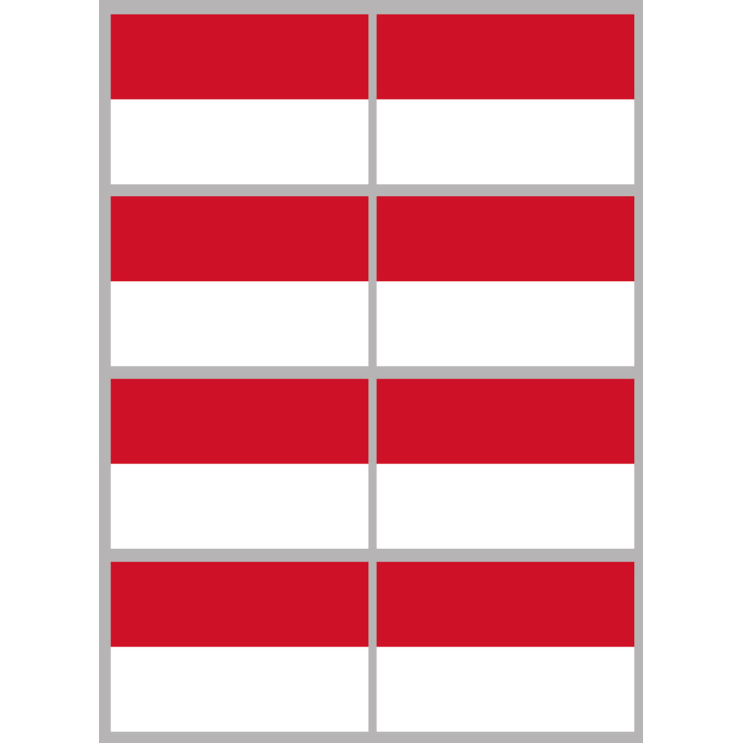 Drapeau Indonésie (8 fois 9.5x6.3cm) - Sticker/autocollant
