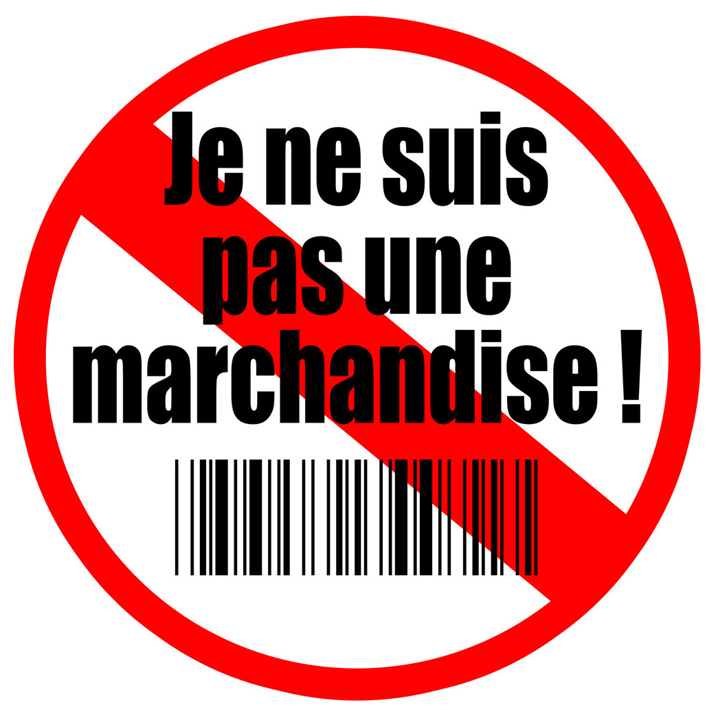 Je ne suis pas une marchandise (10x10cm) - Sticker/autocollant