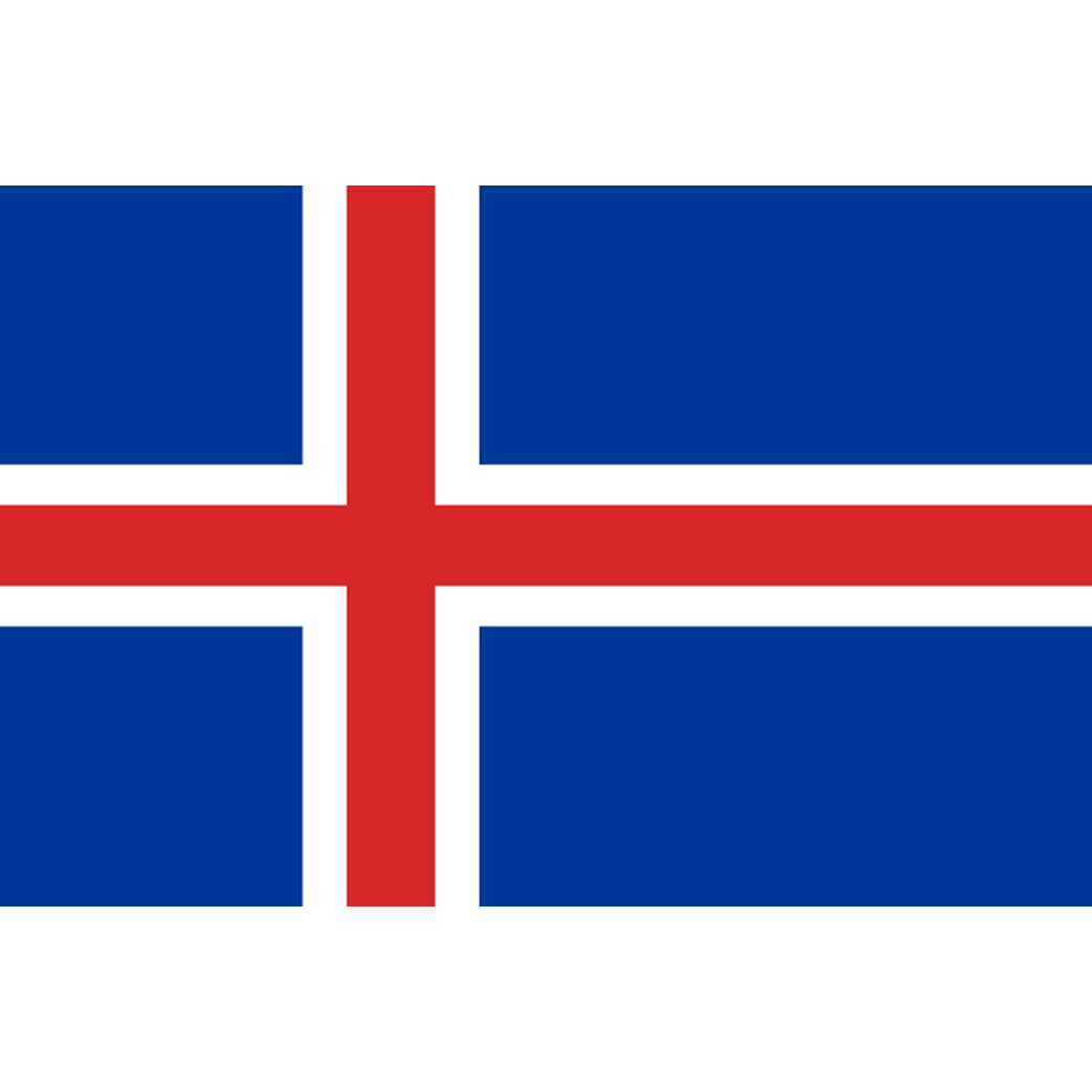 Drapeau Islande (5x3.3cm) - Sticker/autocollant