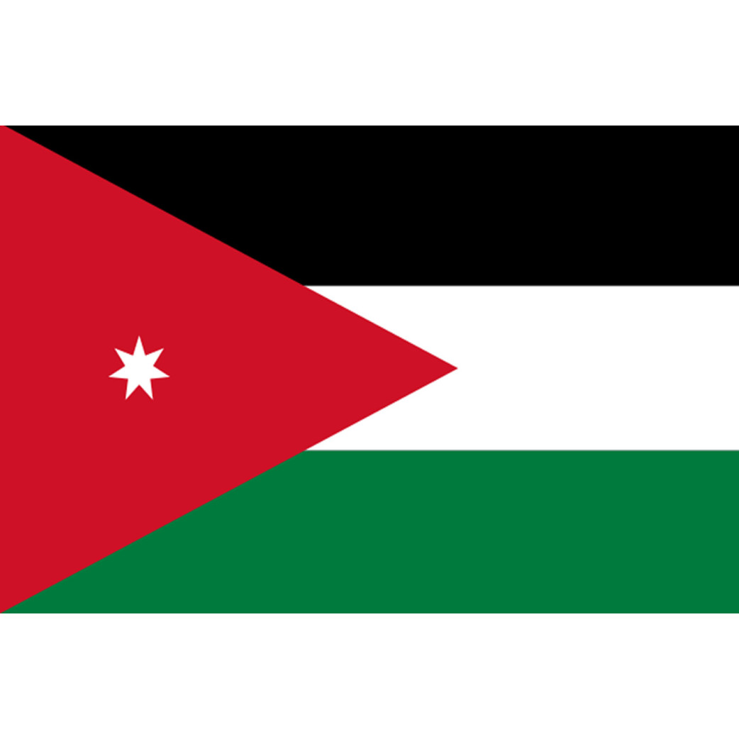 Drapeau Jordanie (15x3.3cm) - Sticker/autocollant
