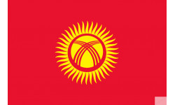 Drapeau Kirghizistan (5x3.3cm) - Sticker/autocollant