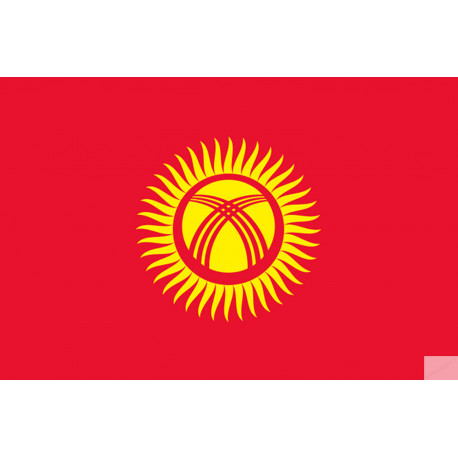 Drapeau Kirghizistan (5x3.3cm) - Sticker/autocollant