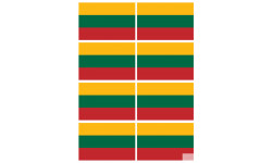 Drapeau Lituanie (8 fois 9.5x6.3cm) - Sticker/autocollant