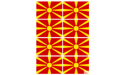 Drapeau Macédoine (8 fois 9.5x6.3cm) - Sticker/autocollant