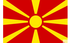 Drapeau Macédoine (5x3.3cm) - Sticker/autocollant