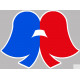 Coiffe Alsacienne France (15x13.5cm) - Sticker/autocollant