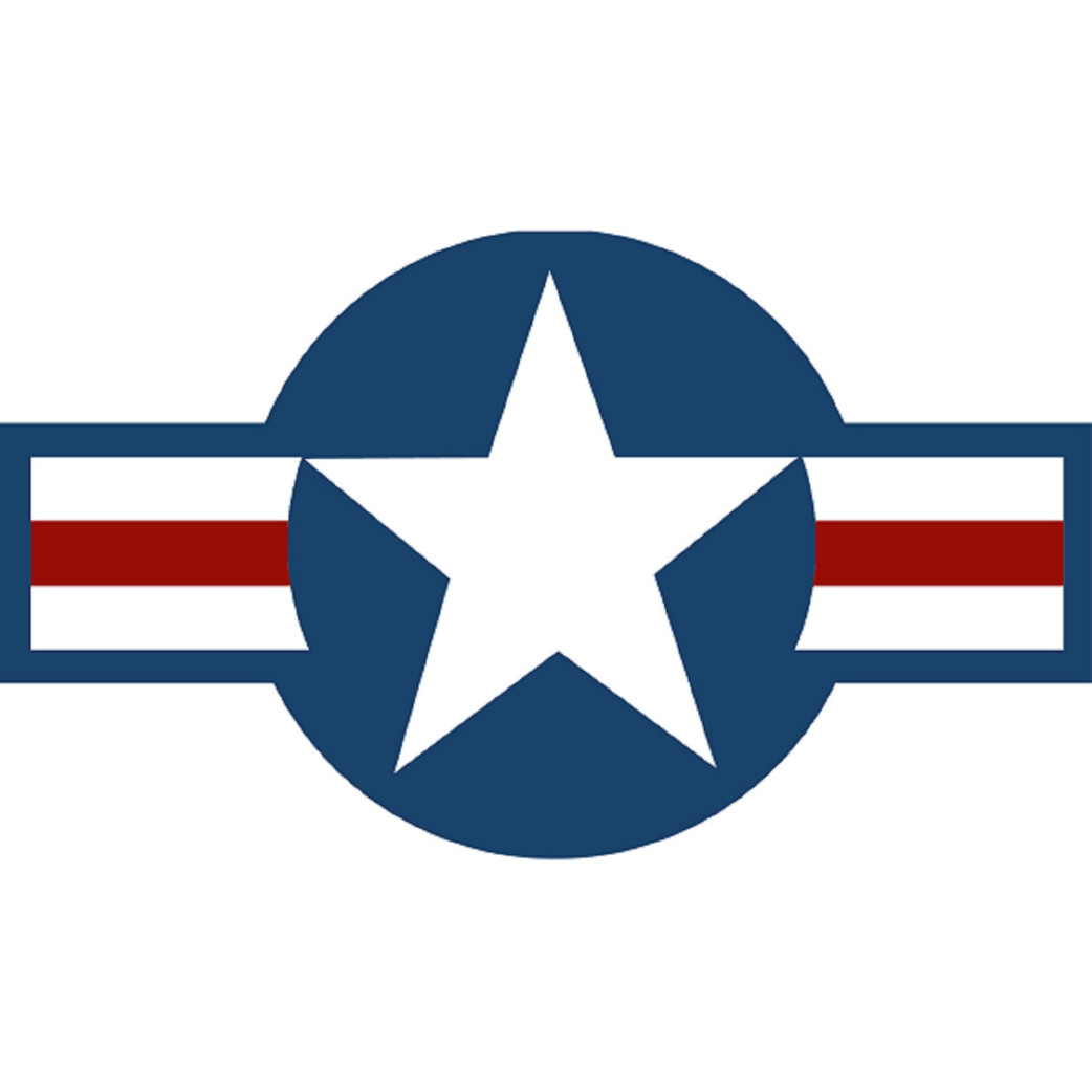 drapeau aviation USA - 10x5,5cm - Sticker/autocollant