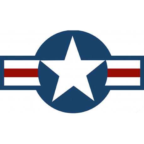 drapeau aviation USA - 10x5,5cm - Sticker/autocollant