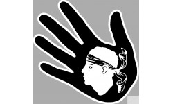 main corse tête blanche (10x10cm) -  Sticker/autocollant